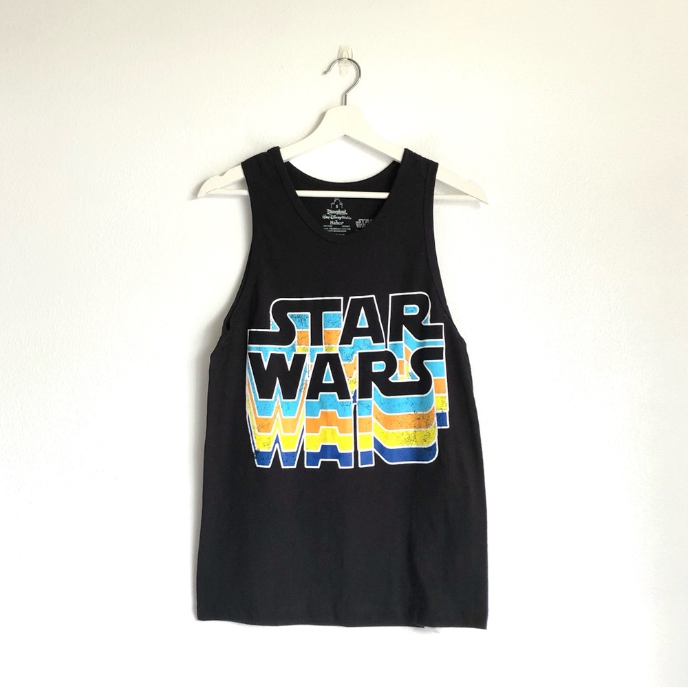 NWT Disneyland Star Wars Retro Distressed Logo Tank Top Size Small